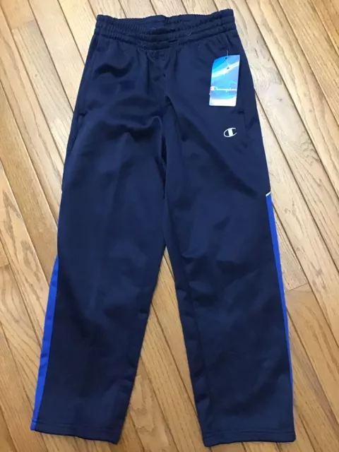NEW Champion 7-8 Boys Navy Jogger Track Pants Pockets Elastic Waist (C17-11)
