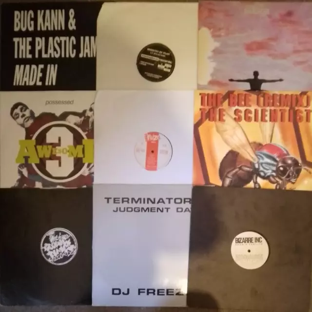 Old Skool Hardcore Rave Collection/Lot: Bug Kann, Awesome 3, Bizarre Inc, E-Type