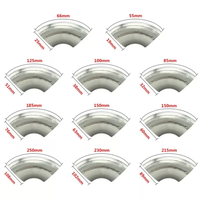 304 tuyau d'échappement coude en acier inoxydable 90 degrés pour 60 mm/2 35 di