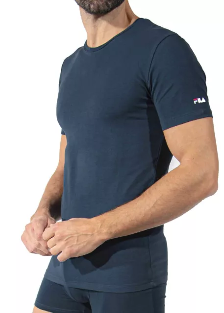 Bipack T-shirt uomo Fila underwear art. FU5139/2 in cotone elasticizzato