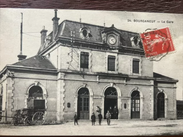 Carte Postale Ancienne de Bourganeuf  La Gare