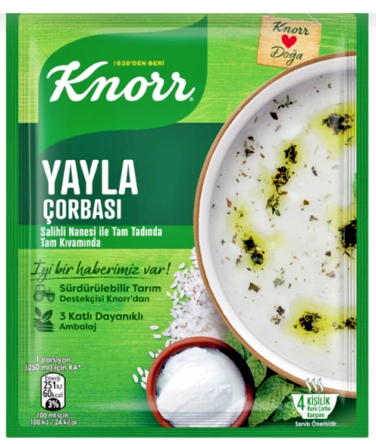 Knorr Yayla Corbası zuppa istantanea zuppa di altopiani 72 g