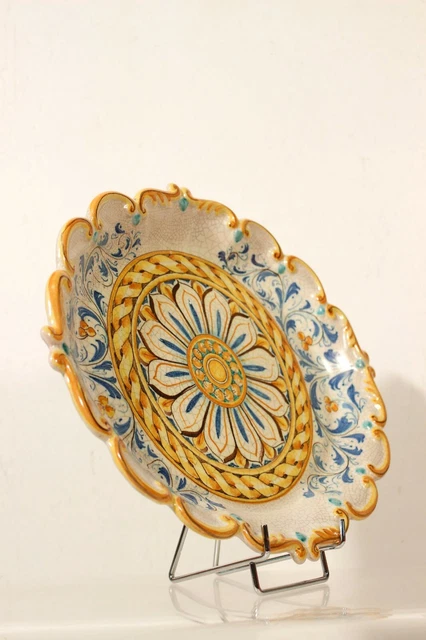 Plat en faïence Italie XXème signé Toti Sciacca dlg Sicile Taormina Faenza 3