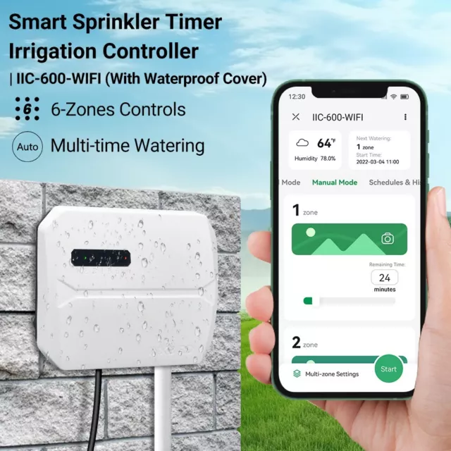 Giardino Sistemi di irrigazione Smart Sprinkler Controller WiFi Watering Time EU