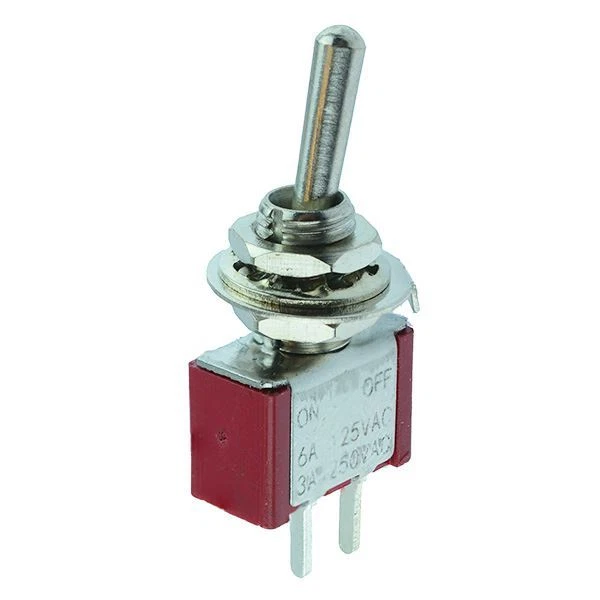 Mini Interruttore A Levetta 2 Vie ON/ON, 12V/6A, 6 Pin, Loetoesen, Per Auto, Camper, Barca, Foro 6mm - 3