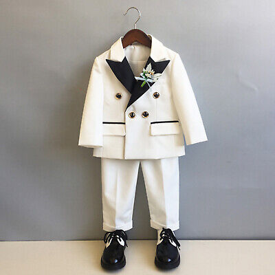 iiniim 4 Piece Baby Boys Gentleman Suit Formal Outfit Tuxedo Vest Trousers Set