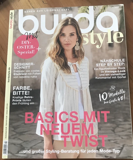 "Burda style" Heft 4/2023 Zeitschrift -Nähen -Nähschule -Schnittmuster