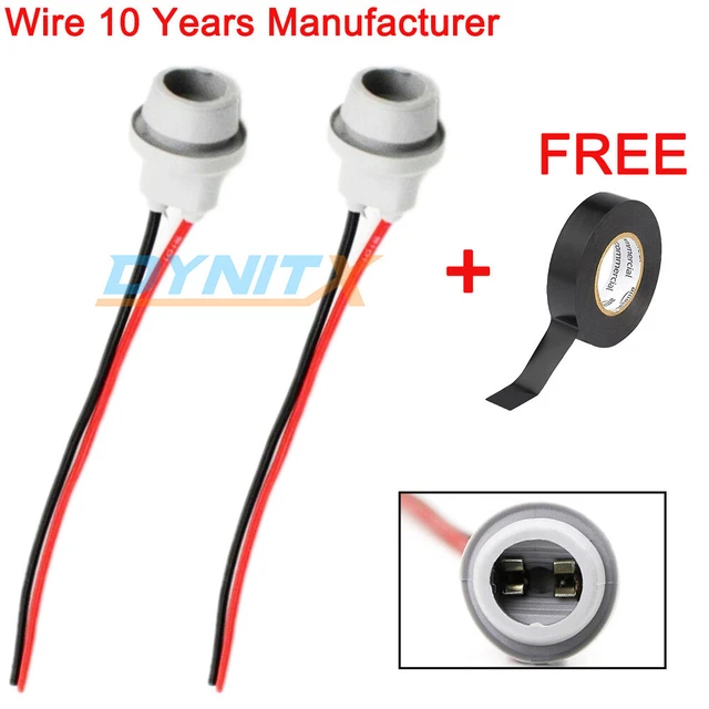 168 Universal Pigtail Wire Female Socket Harness Front Side Marker Light Plug F