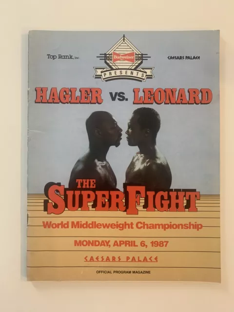 Marvin Hagler v Sugar Ray Leonard, Official World Middleweight Title Programme