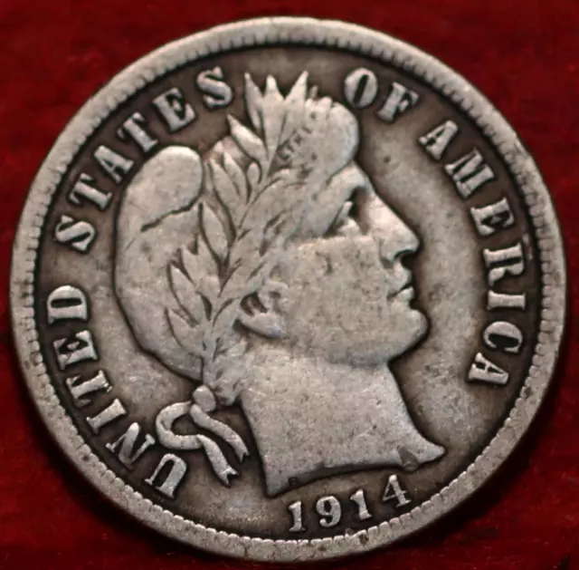 1914 Philadelphia Mint Silver Barber Dime