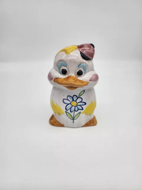 Vintage Duck Piggy Bank Italy Italian Marked 8/14.