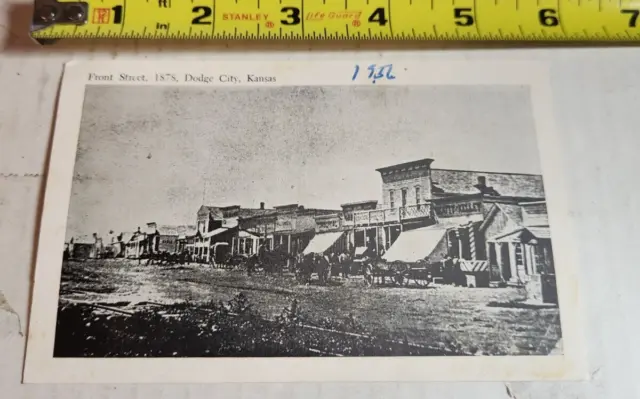 Vintage Front St. 1878 Dodge City Kansas Postcard