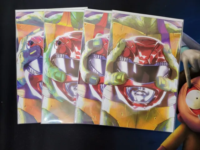 Power Rangers Teenage Mutant Ninja Turtles #1 Red Ranger Helmet Variant Set 2020