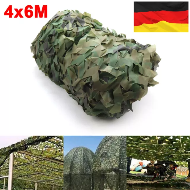 2X3M/4x 6m Tarnnetz Wasserdicht Schnell Trocknend Camouflage Jagd Netz für Jagen