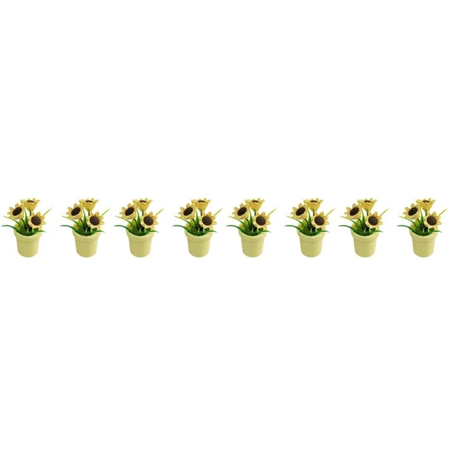 8 PCs Miniatur -Topfpflanzen Künstliche Miniaturdekorationen Mini Hauszubehör
