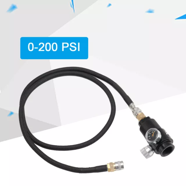 Atemregler Regler mit 100cm SLP FLEX Remote-Schlauchleitung 0-200Psi zum HPA Co2