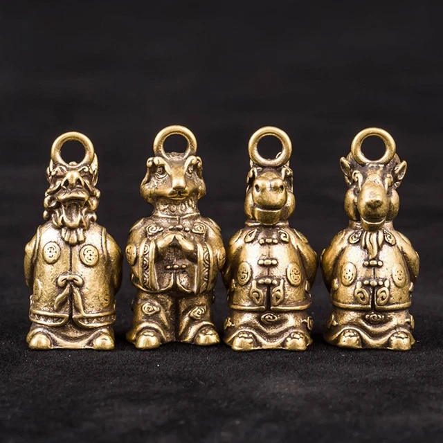 Scultura segno zodiacale rame sospesa piccola statua durevole ornamenti