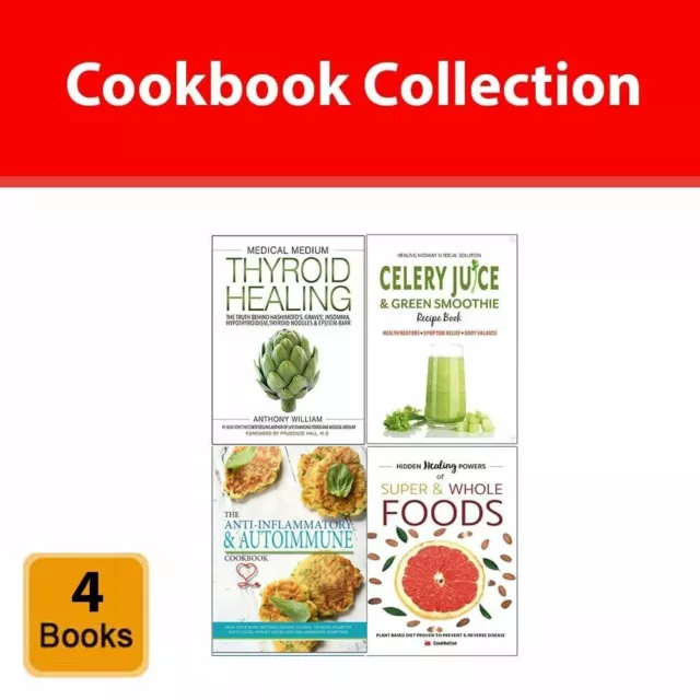 Medical Medium, Autoimmune, Celery Juice, Hidden Healing 4 Books Collection Set