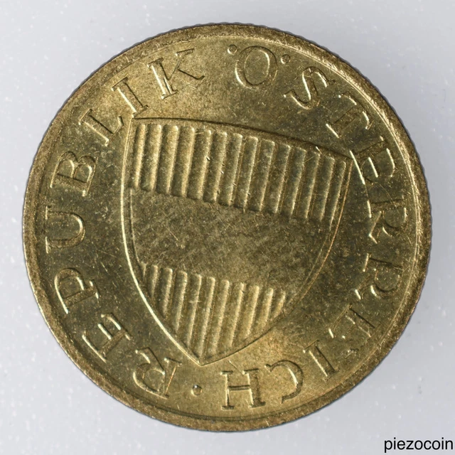 Austria 50 Groschen 1986, Austrian Shield, Coin KM# 2885 Inv#C747 2