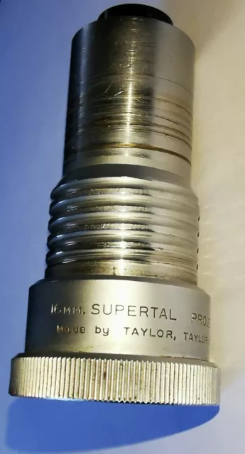 Taylor & Hobson 16Mm Supertal Projection Lens 2 Inch F / 1.6 In Good Condition