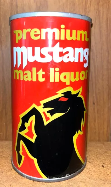 EMPTY 12oz Mustang Malt Liquor Beer Can by Pittsburgh Brewing in Pittsburg PA
