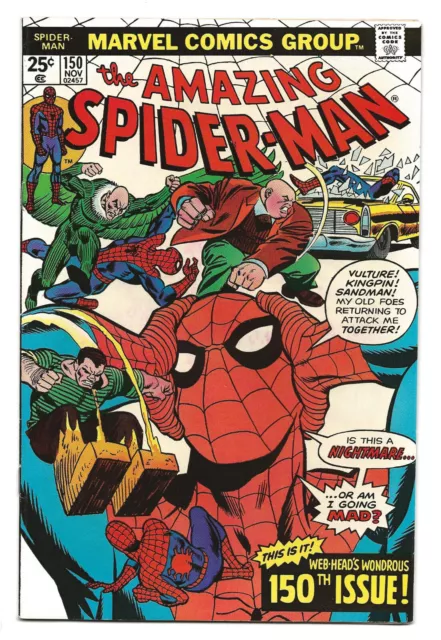 Rare 1975 Amazing Spider-Man # 150; Vulture, Kingpin, Sandman, Curt Connors; NM!