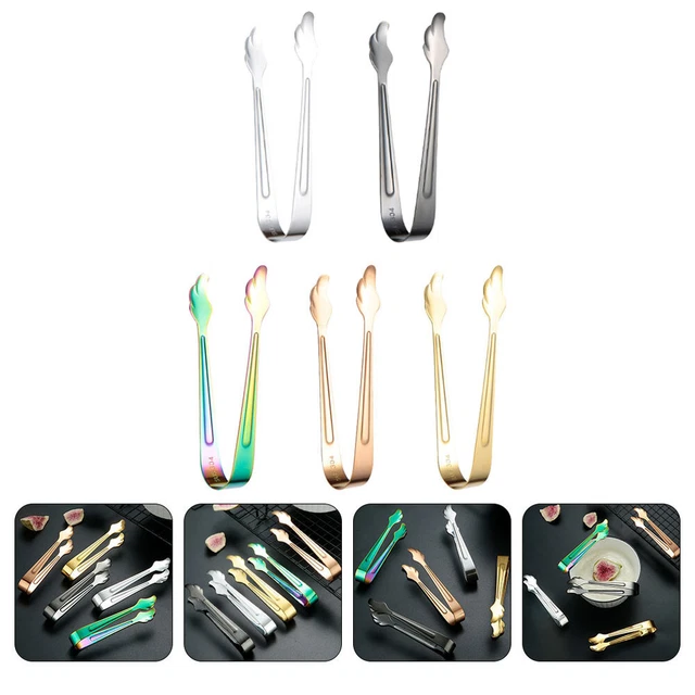 5 Pcs Ergonomic Bbq Tong Multifunction Camping Accessories Ice Tong