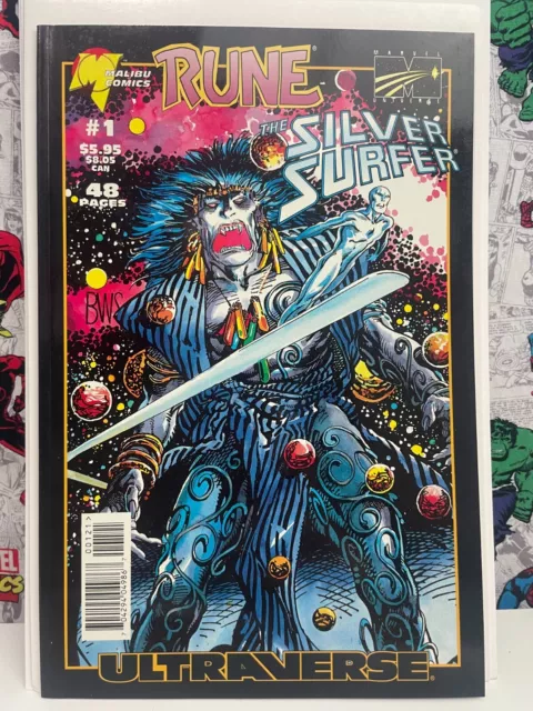 Rune / Silver Surfer #1 - Malibu / Marvel 1995 - Barry Smith Cover Ultraverse