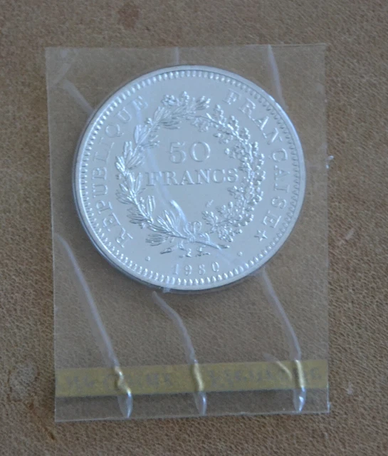 50 Francs Hercule 1980 FDC Fleurs de coins Argent