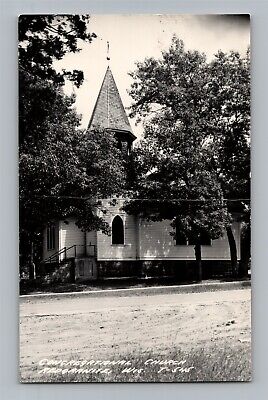 Postcard WI Redgranite Wisconsin Congregational Church RPPC Real Photo M26