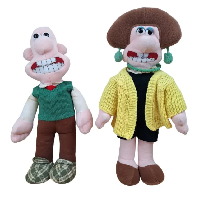 Wallace & Wendolene Ramsbottom Plush Soft Toy Figure Aardman Wallace & Gromit
