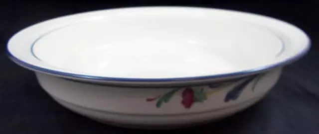 Lenox Amapolas En Azul Group Of 2 Redondo Verduras Bols 20.3cm 22.9cm Manuf 2nd 2