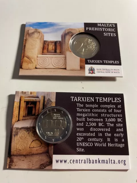 Coincard 2 Euro Malte 2021 Temple De Tarxien Commemorative Neuve