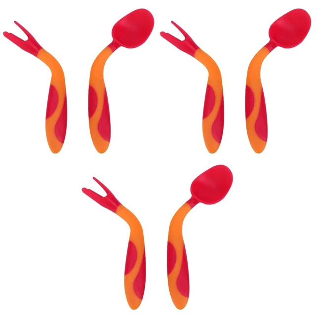 Tenedores de entrenamiento de alimentación para niños pequeños cuchara de entrenamiento para bebés cuchara de alimentación para bebés cuchara de silicona