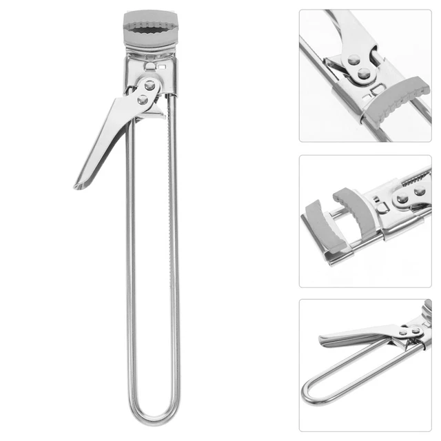 Abridor de frascos ajustable abridor de botellas de acero inoxidable abridor de tapas cocina