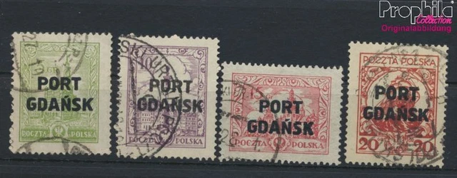 Briefmarken Polnische Post Danzig 1926 Mi 15-18 gestempelt (9975615
