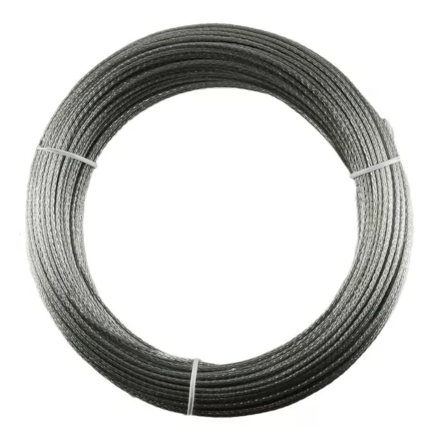 4x Everhang BRAIDED PICTURE HANGING WIRE 3.6m 15kg Load Rating, Zinc Plated
