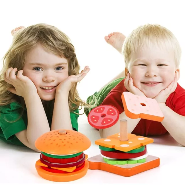 Food Sandwich Burger Fine Motor Skill Stacking Toys Preschool Educational Toys