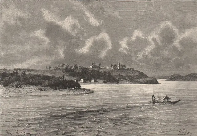 Cape Palmas. Liberia 1885 old antique vintage print picture