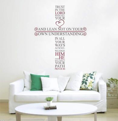 Lord Jesus Bible Quotes Vinyl Wall Sticker Home Art Decor Decal Mural Room