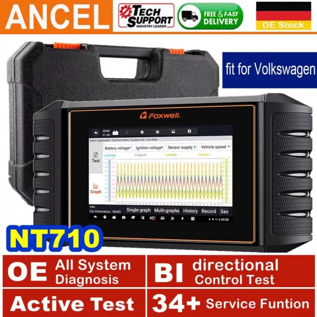 FOXWELL NT710 Profi KFZ Diagnosegerät Auto OBD2 Scanner ECU Coding Fit Für BMW