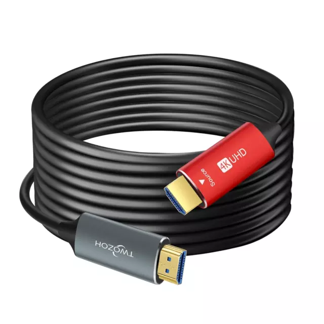 Câble Fibre Optique HDMI 30M, Câble HDMI Fibre Optical 4K Supporte 3D/4K@60Hz /1