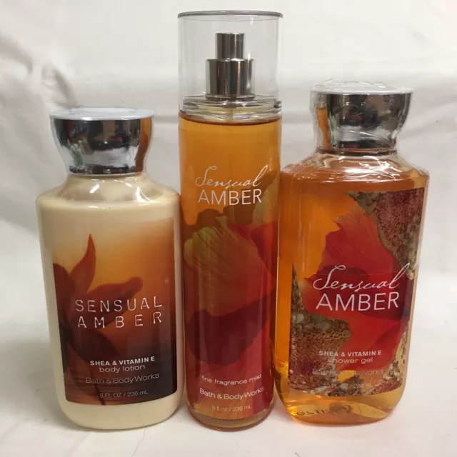 Bath and Body Works SENSUAL AMBER Set~ Fragrance Mist & Body Lotion
