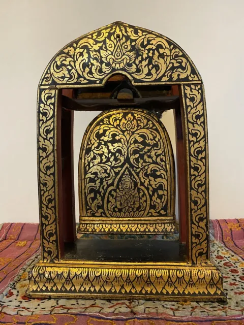 RARE 19th Century Rattanakosin Era Siamese Buddhist Temple Gilted Bronze Bell