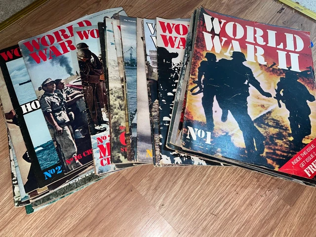 WORLD WAR II - Vintage/Retro Orbis 1970s Partwork Magazines (VG COND) £