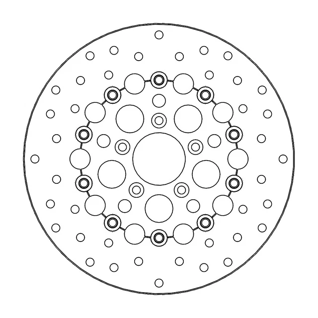 112308 BRAKE ROTOR Floating Halo Round Harley Fxcwc 1584 Rocker C 2009