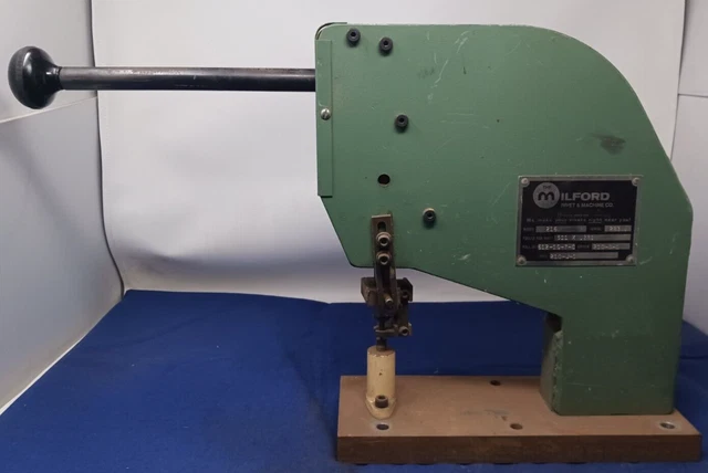 Milford Rivet & Machine Co. Model 216 Tooled For Rivet l With Steel Bench Mount