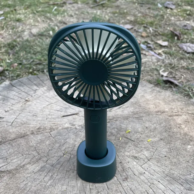 USB Rechargeable Mini Hand-Held Fan Folding Desk Fan Cooler Cooling Fans 3 Speed