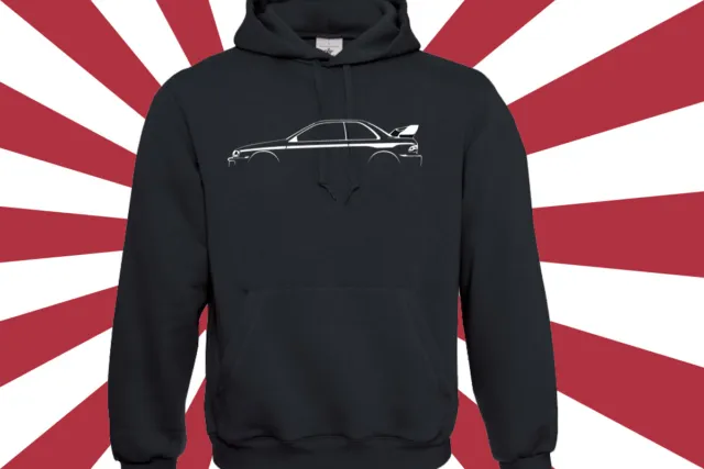 Subaru Impreza STI 22b JDM Black Hoodie Jumper Sweatshirt Birthday Gift Present