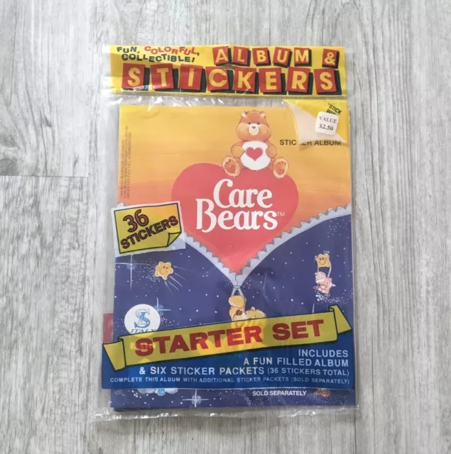 1994 Panini NEW SEALED Care Bears Sticker Starter Set Album Book w/ 36 Stickers